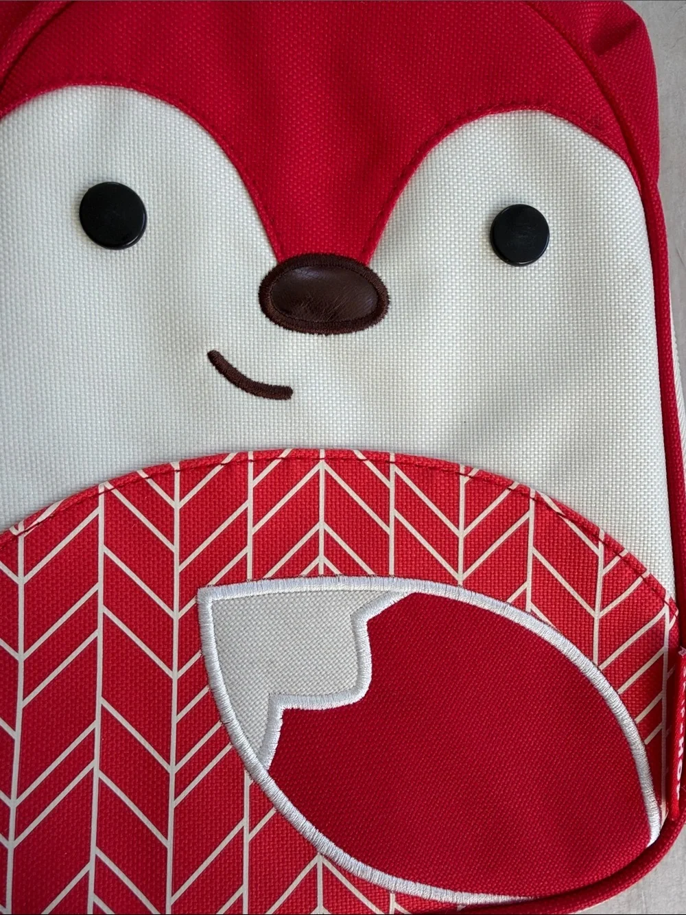 Skip Hop Red and Cream Insulated Fox Lunch Tote/Bag for Kids